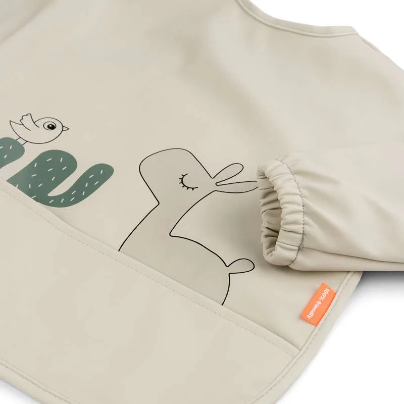 Done By Deer Bib with sleeves and pocket - Lalee (Sand)  - Image 2