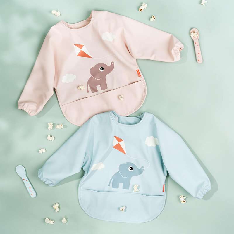 Done By Deer Apron with Sleeves and Pocket - Playground - Blue  - Image 2