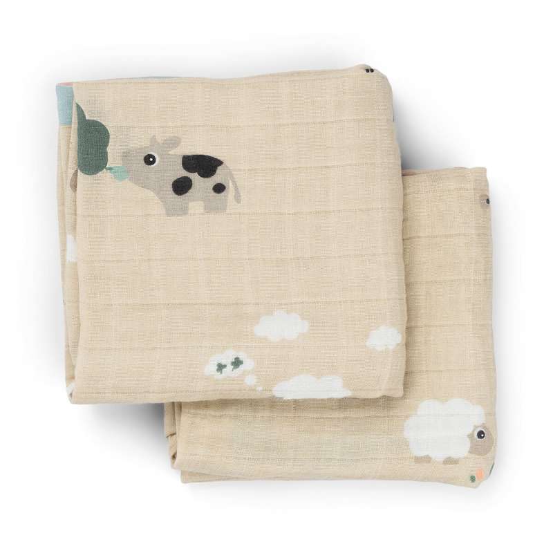 Done By Deer Cloth diapers - 2 pcs. - Tiny Farm - Sand  - Image 2