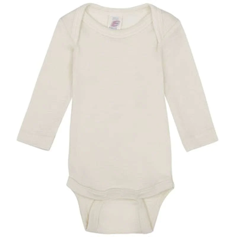 Engel Natur Body with Long Sleeves - Wool/Silk - Natural  - Image 2