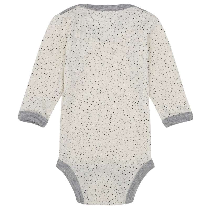 Engel Natur Body with Long Sleeves - Wool/Silk - Natural Dots  - Image 3
