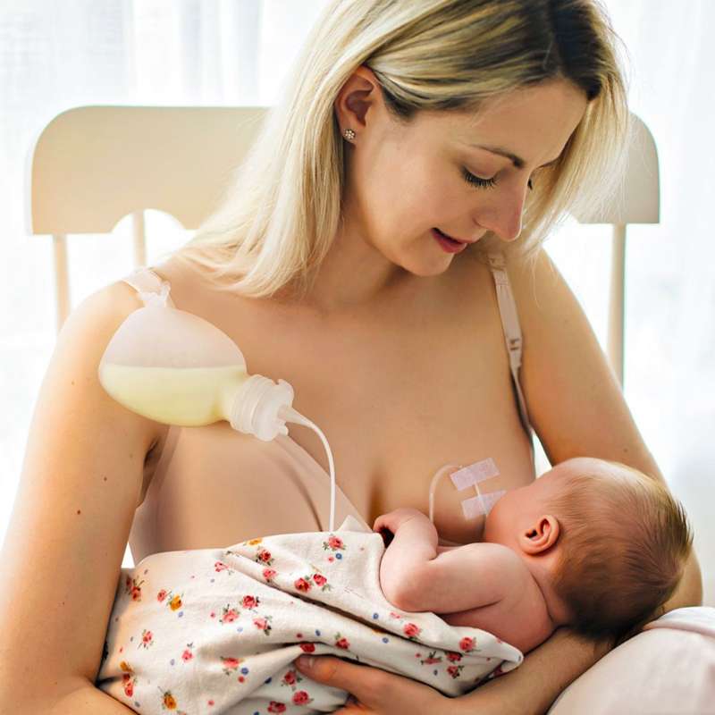 Haakaa Breastfeeding Stimulating SNS System - including Silicone Bag for Milk  - Image 3