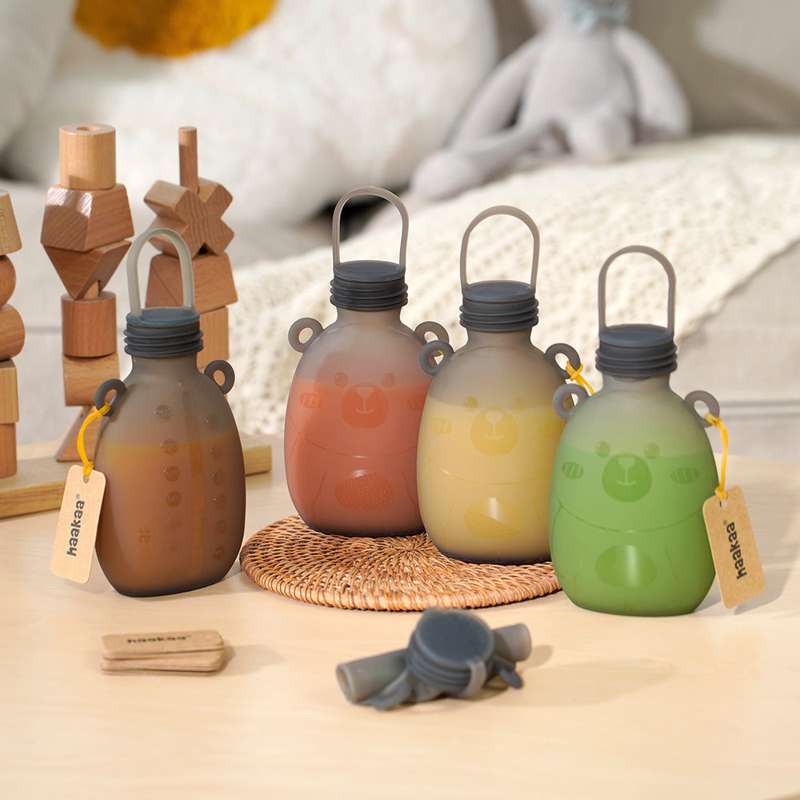 Haakaa Silicone pouch for Milk - Happii Bear - 2 pcs. - 260ml  - Image 6