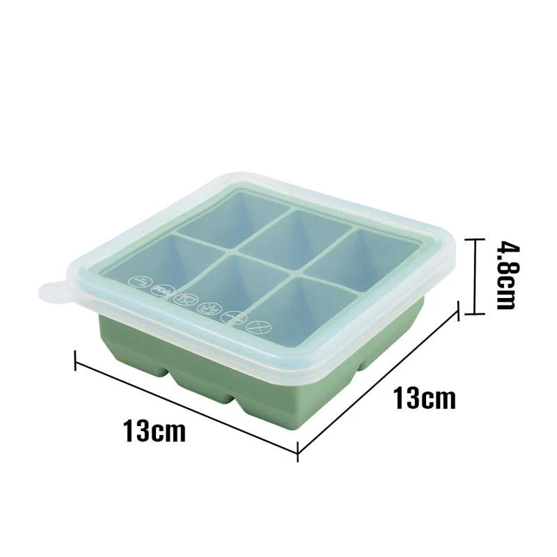 Haakaa Silicone Freezer Tray with Lid - Apricot  - Image 5