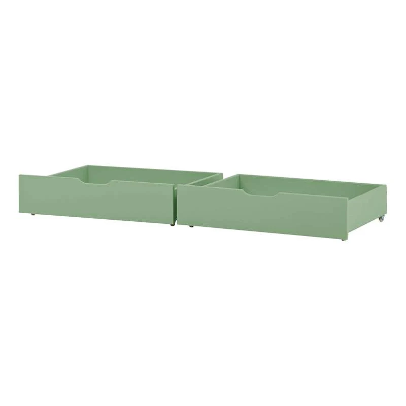 Hoppekids Drawer set on wheels - 2 pcs. - Various sizes - Pale Green 
