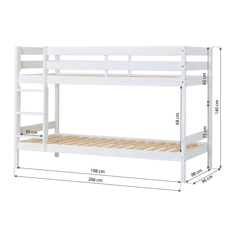 Hoppekids ECO Comfort - Bunk bed - Multiple Sizes - White  - Image 9