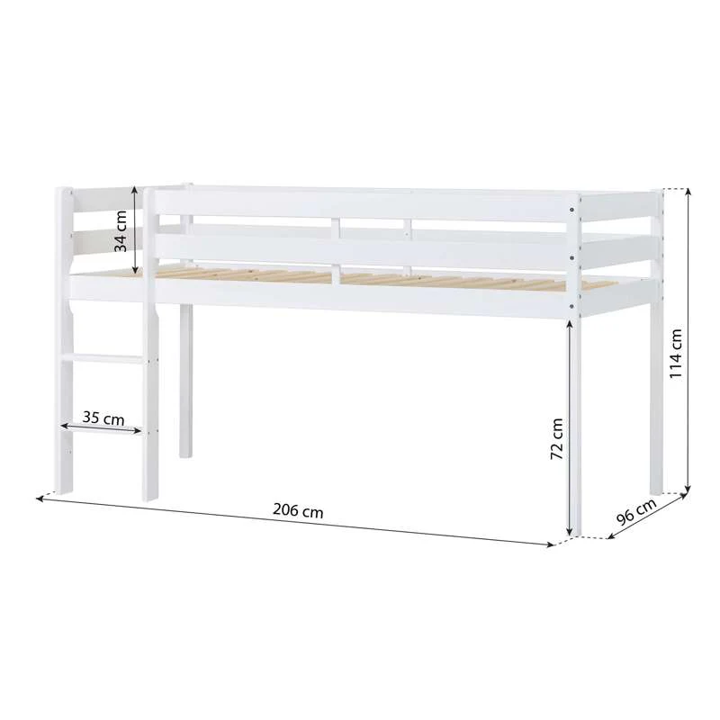 Hoppekids ECO Comfort - Mid sleeper bed - Multiple Sizes - White  - Image 8