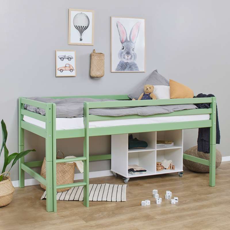 Hoppekids ECO Dream - Halvhøj Modul - 90x200 - Pale Green - Image 3