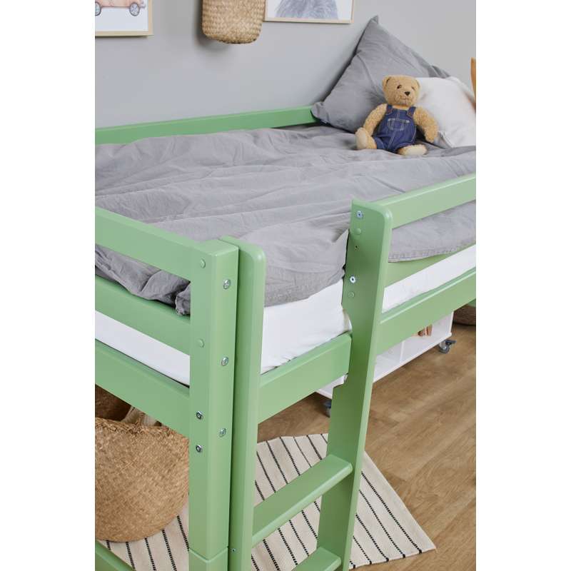 Hoppekids ECO Dream - Mid-High Bed - 90x200 cm. - Divisible - Pale Green  - Image 3