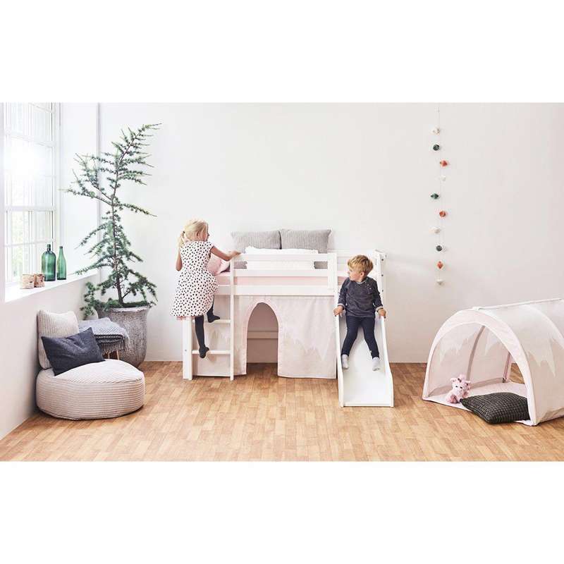 Hoppekids ECO Dream - Rutsjebane til Halvhøj Seng - Hvid - Image 3