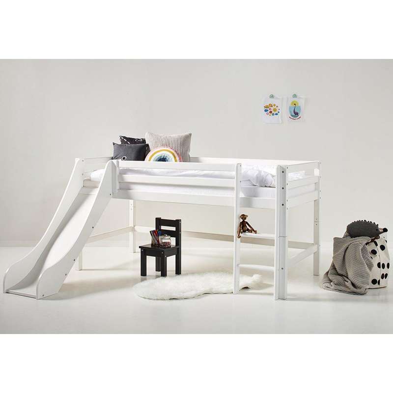 Hoppekids ECO Dream - Rutsjebane til Halvhøj Seng - Hvid - Image 5