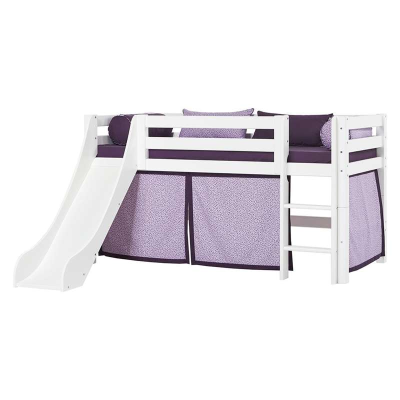 Hoppekids ECO Luxury - Halvhøj Seng m. Rutsjebane - Lige Stige - Flere Størrelser - Hvid - Image 3