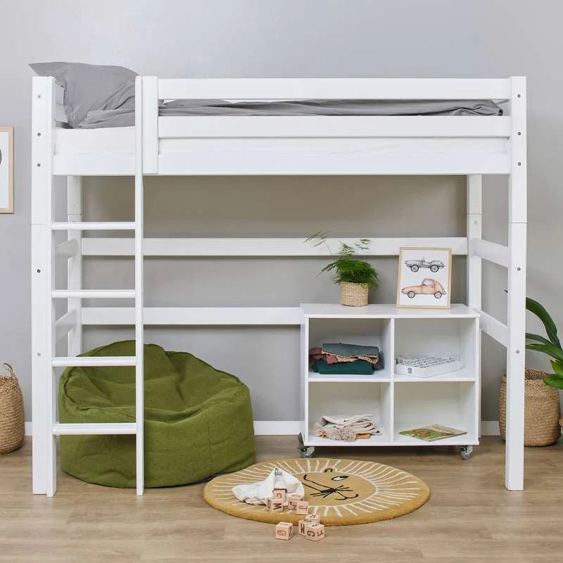 Hoppekids ECO Luxury - High bed - 90x200 cm. - Flexible slatted base - White  - Image 3