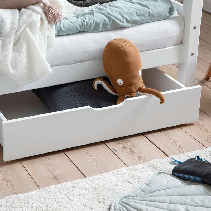 Hoppekids ECO Luxury - High Bunk bed - 177 cm. - Straight Ladder - Multiple Sizes - White  - Image 4
