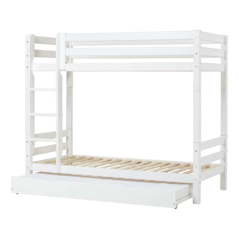 Hoppekids ECO Luxury - High Bunk bed - 177 cm. - Straight Ladder - Multiple Sizes - White  - Image 5