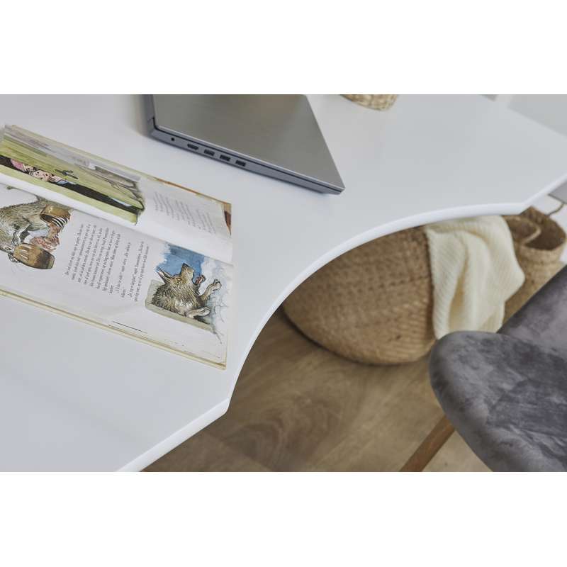 Hoppekids ECO Luxury - Højseng m. Bordplade - 90x200 cm. - Fleksibel Indlægsbund - Hvid - Image 4