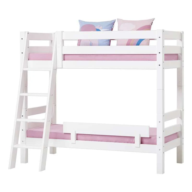 Hoppekids ECO Luxury - Bunk bed - 150 cm. - Angled Ladder - Multiple Sizes - White  - Image 3