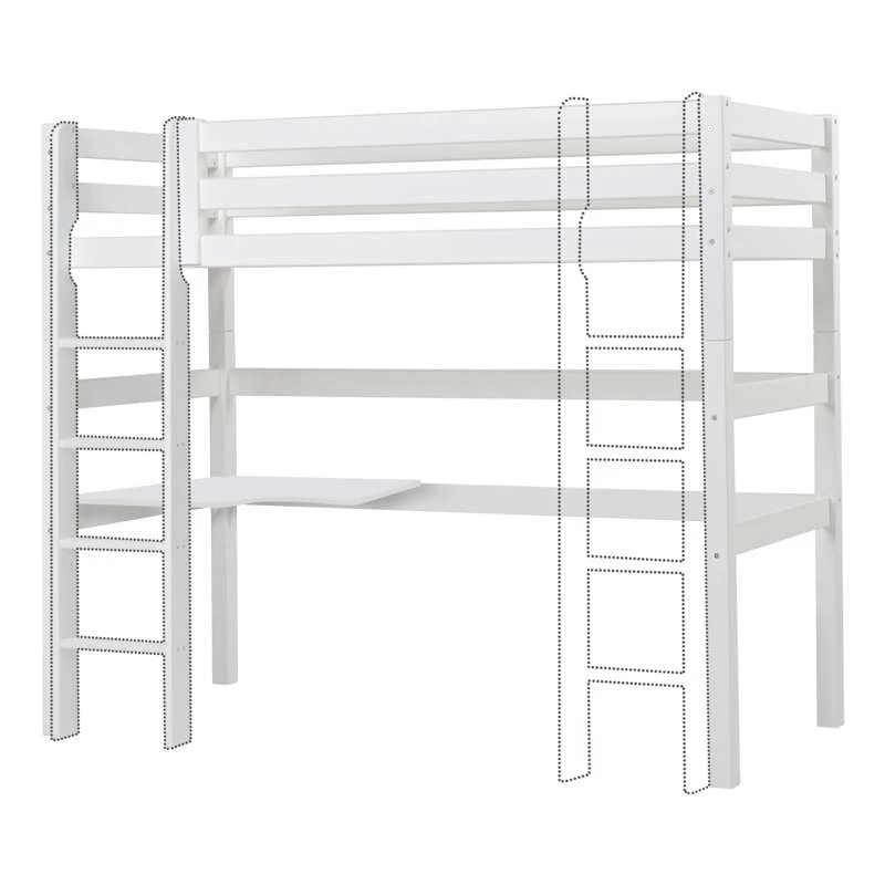 Hoppekids ECO Luxury - MEGA Seng m. Lounge Modul og Bordplade - 90x200 cm. - Fleksibel Indlægsbund - Hvid - Image 13