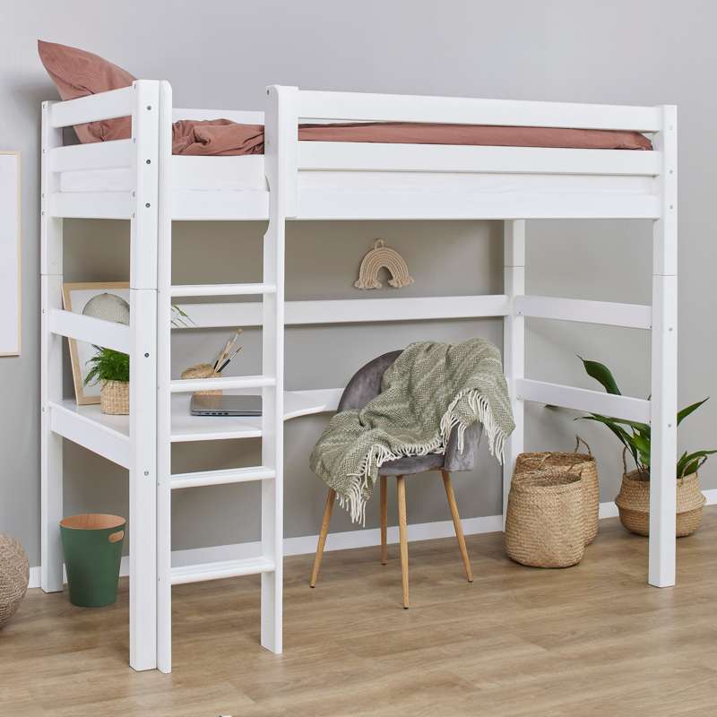 Hoppekids ECO Luxury - MEGA Seng m. Lounge Modul og Bordplade - 90x200 cm. - Fleksibel Indlægsbund - Hvid - Image 15