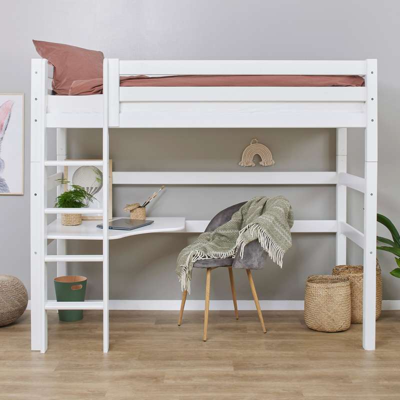 Hoppekids ECO Luxury - MEGA Seng m. Lounge Modul og Bordplade - 90x200 cm. - Fleksibel Indlægsbund - Hvid - Image 16