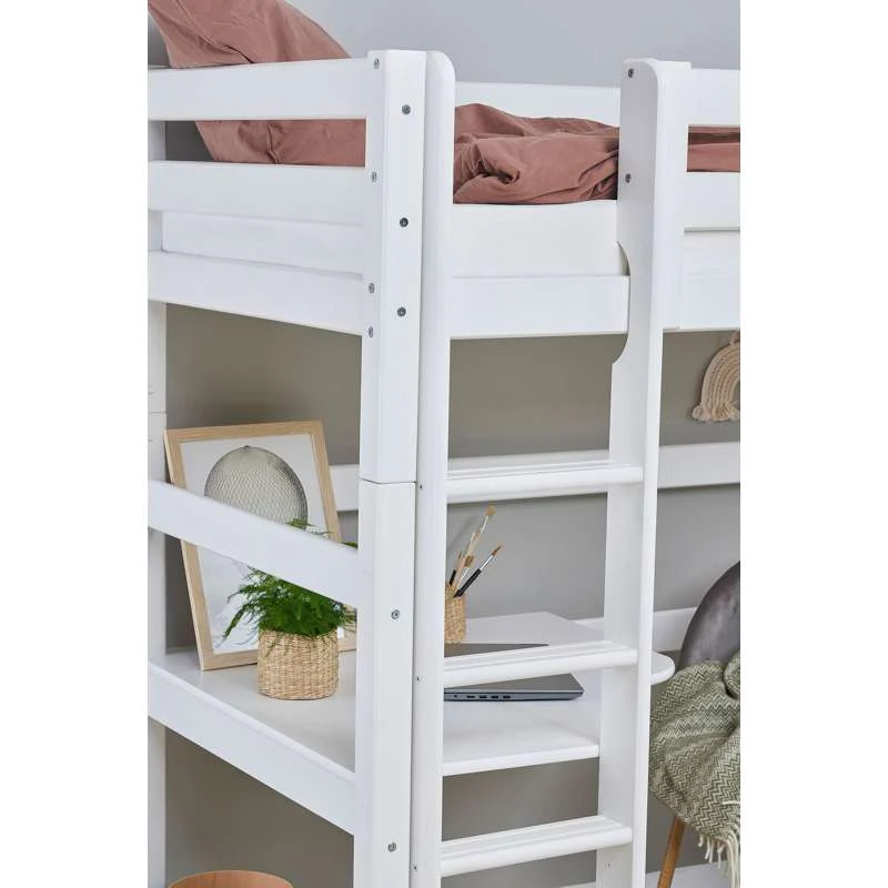 Hoppekids ECO Luxury - MEGA Seng m. Lounge Modul og Bordplade - 90x200 cm. - Fleksibel Indlægsbund - Hvid - Image 3