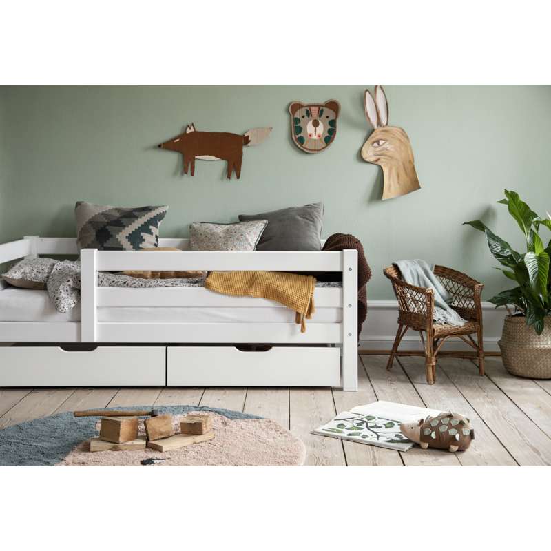 Hoppekids ECO Luxury - Sofa bed with backrest and Bed rail - Multiple Sizes - White  - Image 3