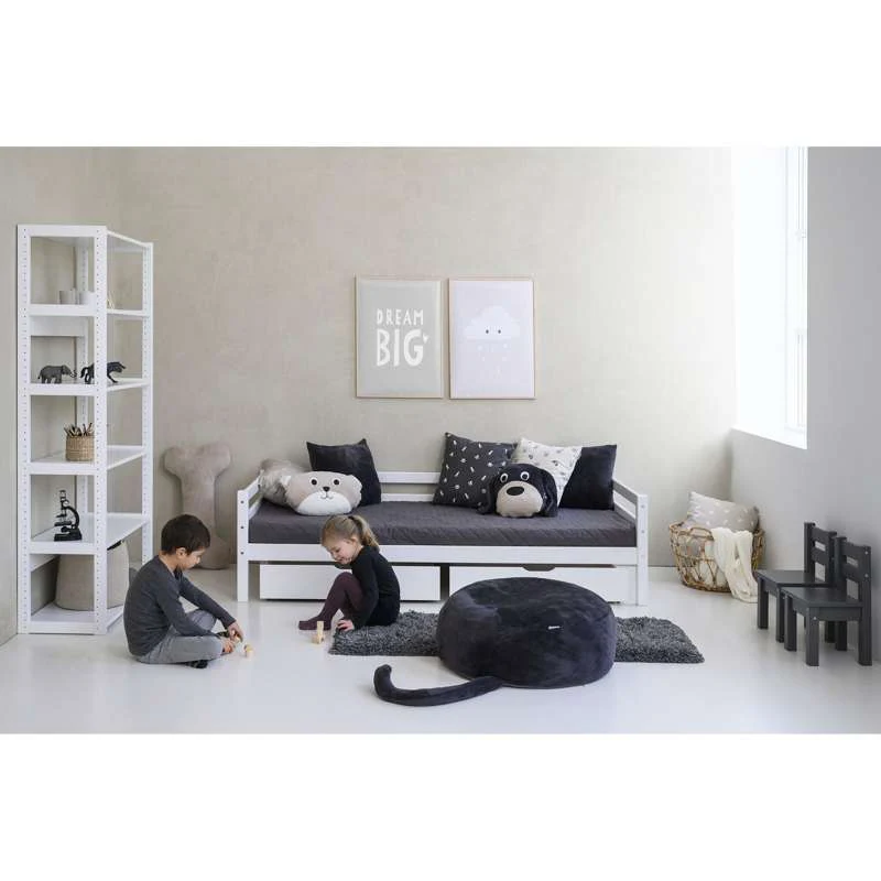 Hoppekids Firkantet Pude i Plys - PETS - Grå - Image 2