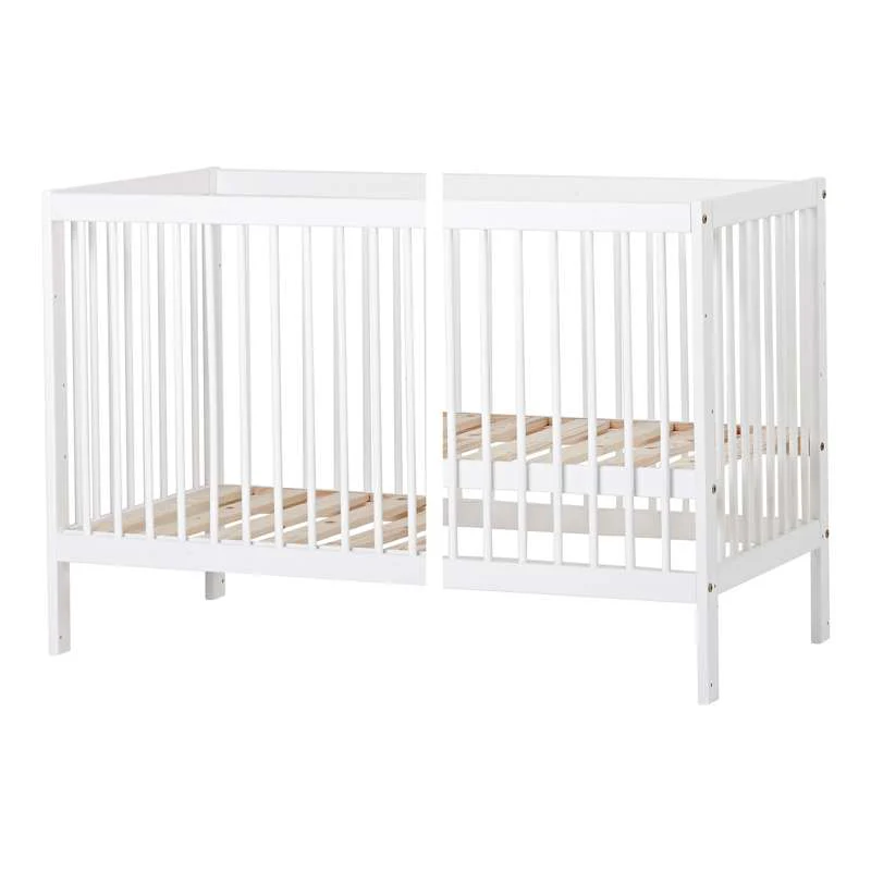 Hoppekids IDA-MARIE - Babyseng m. Skummadras - Justérbar Højde og Sidepanel - Hvid - Image 15