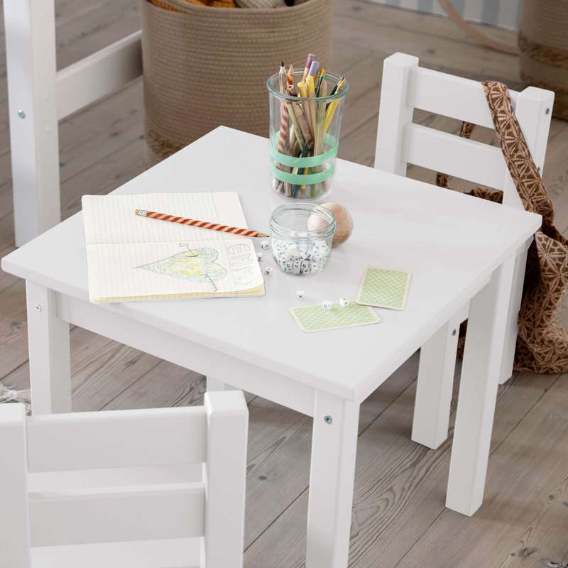 Hoppekids MADS children's table with two chairs - White  - Image 2