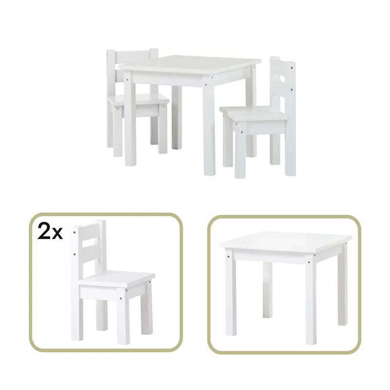 Hoppekids MADS children's table with two chairs - White  - Image 5