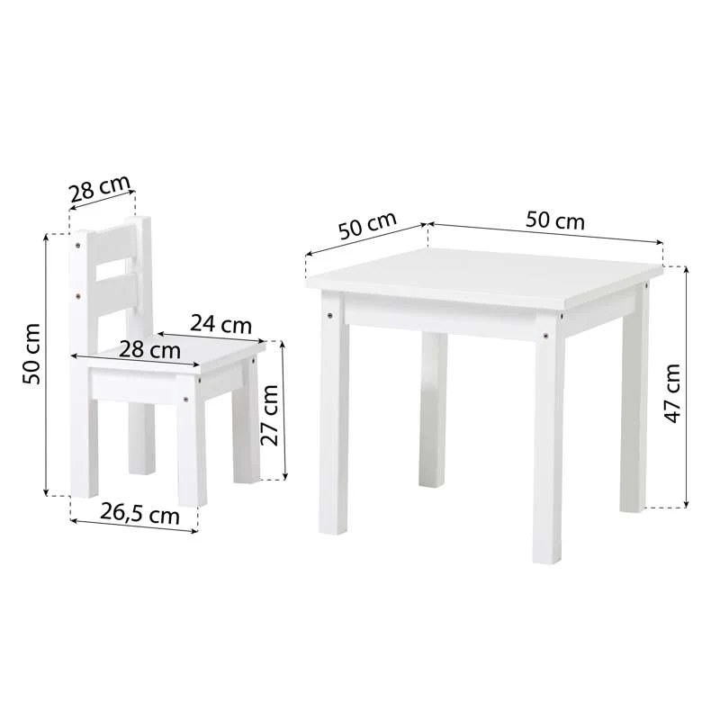 Hoppekids MADS children's table with two chairs - White  - Image 6