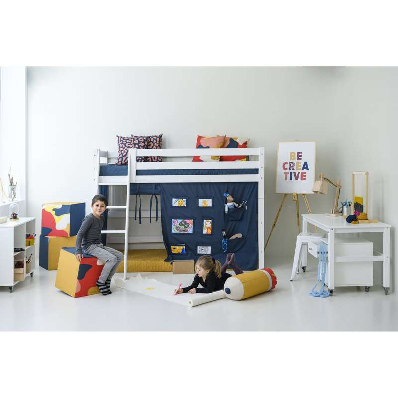 Hoppekids Quiltet Betræk til Madras - 12 cm. - Flere Størrelser - Orion Blue - Image 2