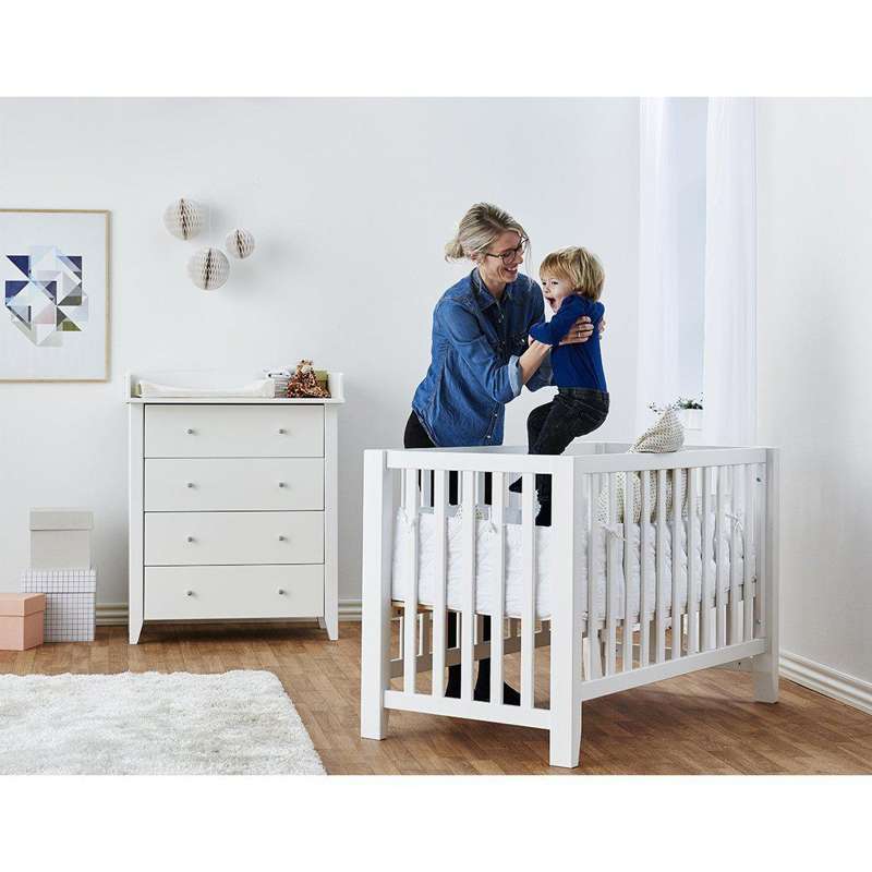 Hoppekids Quiltet Sengerand - 60x120 cm. - Hvid - Image 2