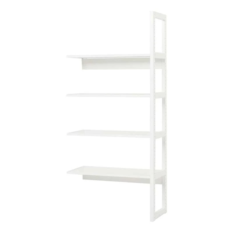 Hoppekids STOREY - Reol - 1/2 Sektion m. 4 Hylder - Flere Størrelser - Hvid