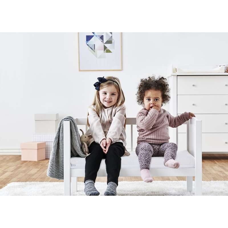 Hoppekids Vugge m. ECO Dream Madras - 40x80 cm. - Hvid - Image 2