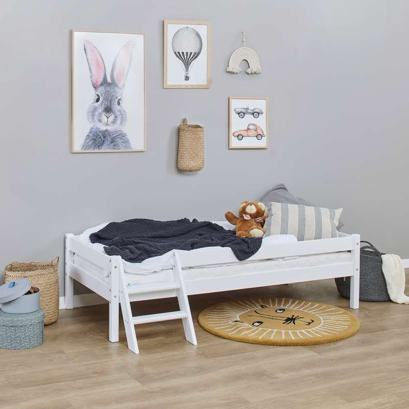 Kid'oh Juniorseng m. Sweet Dream Madras - Svanemærket - 70x160 cm - Hvid - Image 2