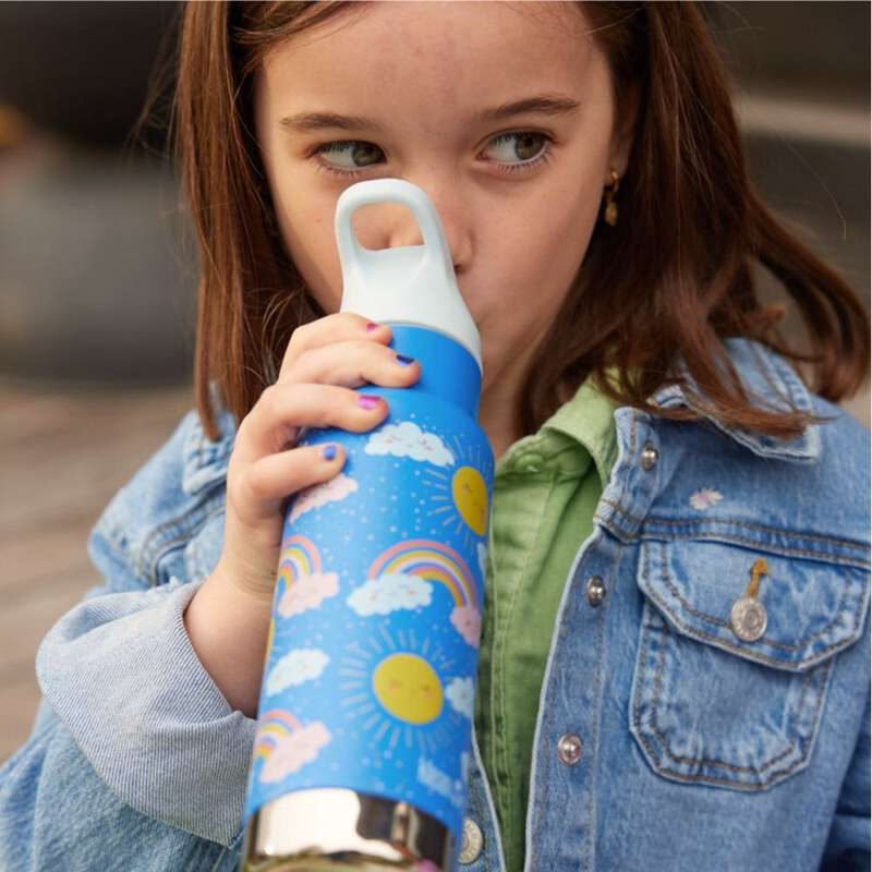 Klean Kanteen Kid Classic Termodrikkedunk - Kid SportCap - 355ml - Rainbows - Image 4