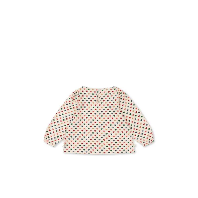Konges Sløjd Drey T-Shirt with Slit - GOTS - Coeur Coloré  - Image 3