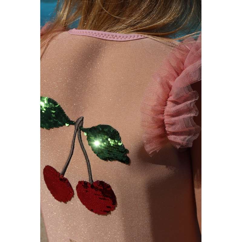 Konges Sløjd Gemma Neoprene Swim Vest with Glitter - Evening Sand  - Image 4