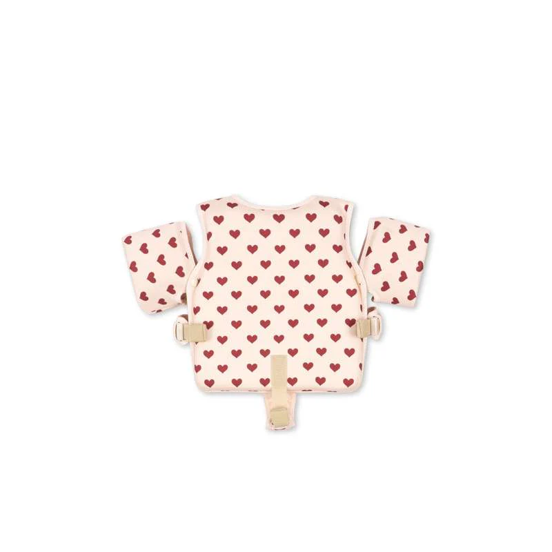 Konges Sløjd Hollis Neoprene Swim Vest with Wings - Amour Red  - Image 2