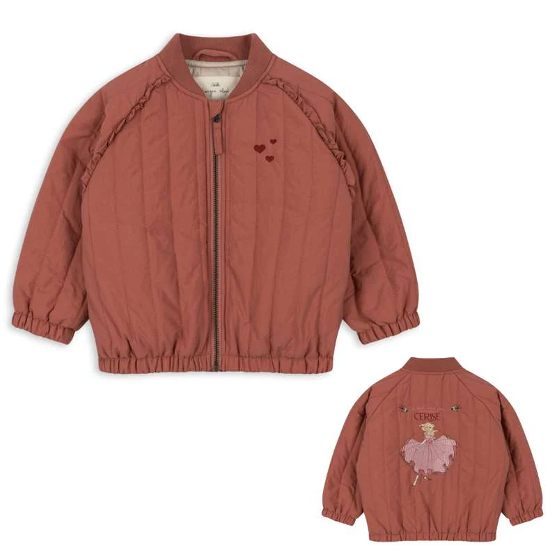 Konges Sløjd Juno Bomber Jacket with Ruffles - Canyon Rose 