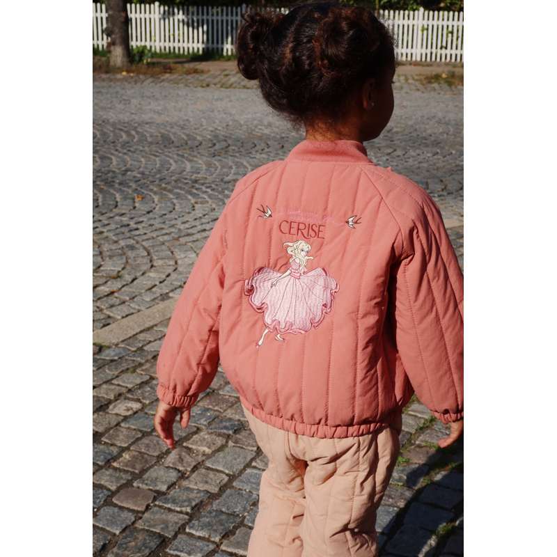 Konges Sløjd Juno Bomber Jacket with Ruffles - Canyon Rose  - Image 14