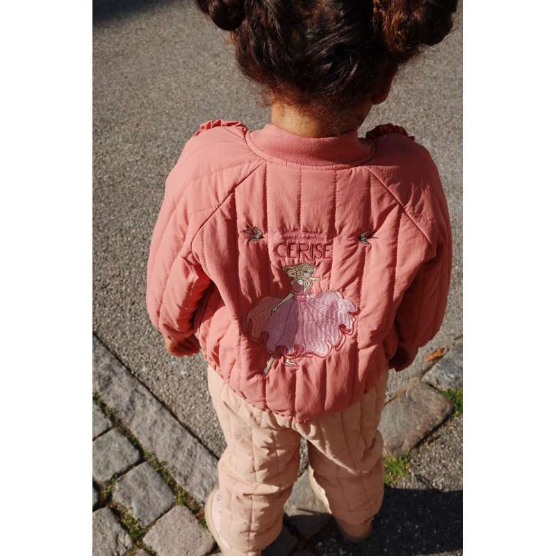 Konges Sløjd Juno Bomber Jacket with Ruffles - Canyon Rose  - Image 4
