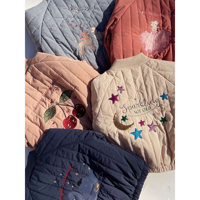 Konges Sløjd Juno Bomber Jacket with Ruffles - Canyon Rose  - Image 8
