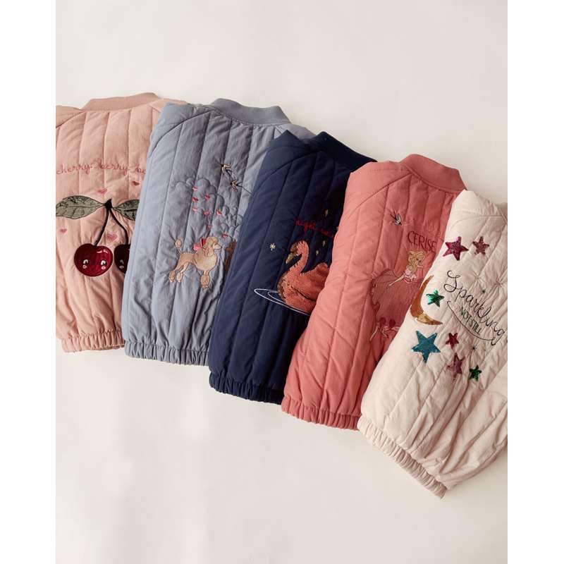Konges Sløjd Juno Bomber Jacket with Ruffles - Canyon Rose  - Image 9
