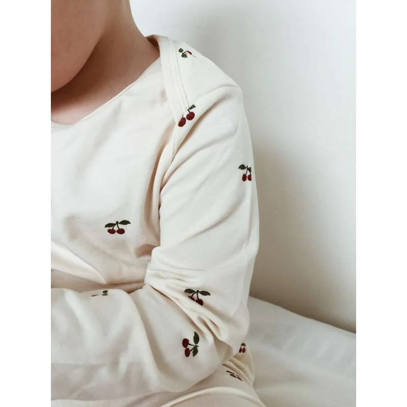 Konges Sløjd Long-sleeved body GOTS - CHERRY - Image 4