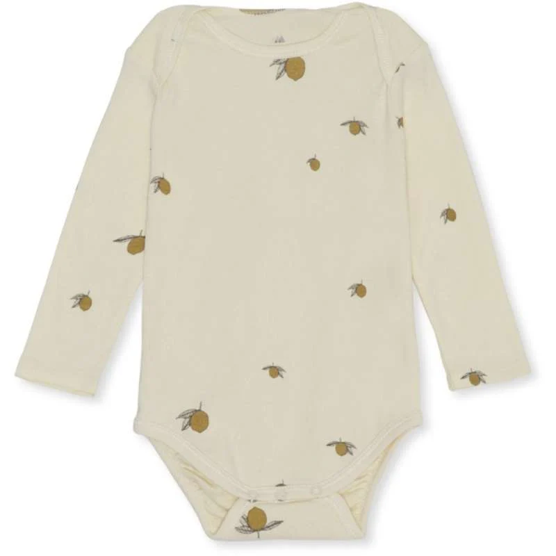 Konges Sløjd Long-sleeved body GOTS - LEMON