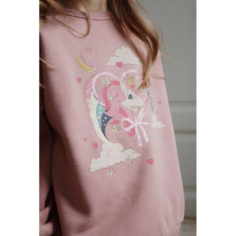 Konges Sløjd Lou Glitter Sweatshirt - OCS - Mahogany Rose  - Image 2