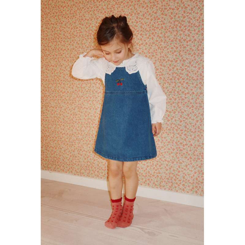 Konges Sløjd Magot Strap Dress - GOTS - Denim Blue  - Image 8