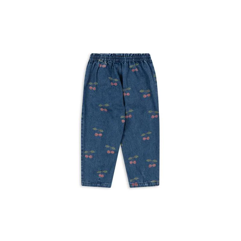 Konges Sløjd Magot Flared Pants - GOTS - Ma Grande Cerise/Denim 